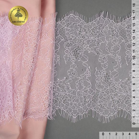 Кружево реснички KRUZHEVO арт.TBY A88 шир.170мм цв.F165 нежная сирень уп.3м