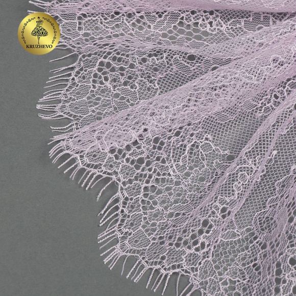 Кружево реснички KRUZHEVO арт.TBY A88 шир.170мм цв.F165 нежная сирень уп.3м