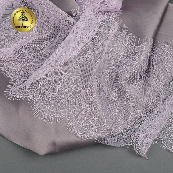 Кружево реснички KRUZHEVO арт.TBY A88 шир.170мм цв.F165 нежная сирень уп.3м