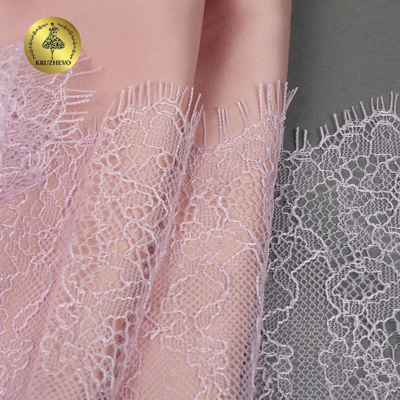 Кружево реснички KRUZHEVO арт.TBY A88 шир.170мм цв.F165 нежная сирень уп.3м