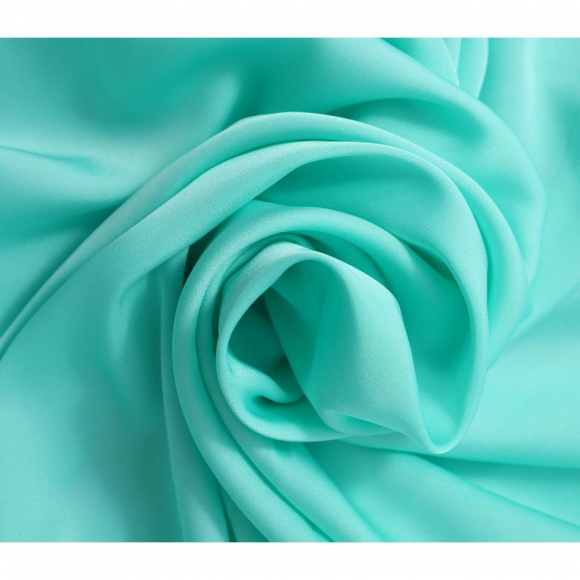 Ткань шелк Армани 89 г/м? 97% полиэстер, 3% спандекс шир.148 см арт.Р.11288.19 цв.19 мятный уп.25м