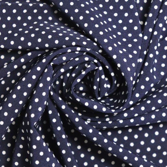 Ткань Софт Ниагара в горошек 80 г/м? 94% полиэстер, 6% спандекс шир.145 см арт.Р.11606.02 цв.02 синий уп.25м Ткань Софт Ниагара в горошек 80 г/м? 94% полиэстер, 6% спандекс шир.145 см арт.Р.11606.02 цв.02 синий уп.25м