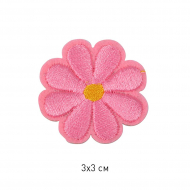 Термоаппликации арт.TBY-2199 Цветочек 3х3см, розовый уп.10шт