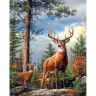 Набор для изготовления картин АЛМАЗНАЯ ЖИВОПИСЬ арт.АЖ.4008 Олени на склоне 30х40 см