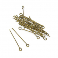 Пины с петлей арт.TBY.PIN3.01 26 мм цв.бронза уп.500г