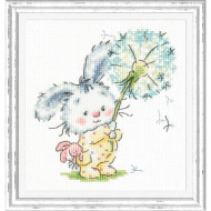 Набор для вышивания ЧУДЕСНАЯ ИГЛА арт.19-06 Зайчик-одуванчик 12х13 см