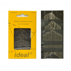 Иглы швейные ручные IDEAL арт.ID-HN-35 (0340-0055) набор штопальных игл АССОРТИ, уп.50 игл