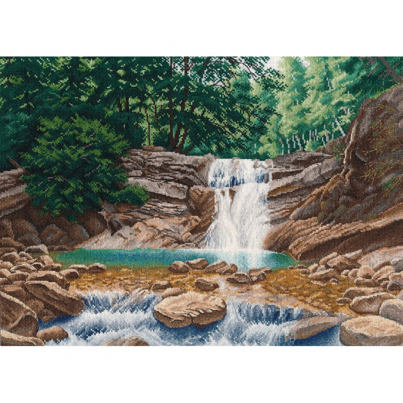 Набор для вышивания ОВЕН арт. 1471  Утро в Гуамском ущелье 40х28 см