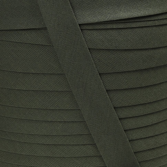 Косая бейка хлопок TBY арт.CB15 шир.15мм цв.F327 оливковый уп.132 м