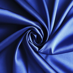 Ткань атлас стрейч 105 г/м? 98% полиэстер, 2% спандекс шир.150 см арт.Р.15053.16 цв.16 синий уп.25м
