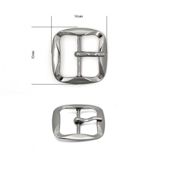 Пряжка металлическая TBY.1667 14х14,5мм, внутр. размер 10мм цв. т.никель уп. 10шт Пряжка металлическая TBY.1667 14х14,5мм, внутр. размер 10мм цв. т.никель уп. 10шт