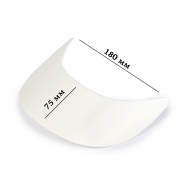 Козырек пористый гнутый арт.TBY-75180-1 разм. 75х180х55мм цв.белый уп.1000шт Козырек пористый гнутый арт.TBY-75180-1 разм. 75х180х55мм цв.белый уп.1000шт