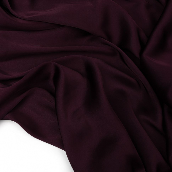 Ткань шелк Армани 90г/м? 97% ПЭ 3% Спандекс шир.150см арт.TBYArm-117 цв.117 бордо (сливовое вино) уп.5м