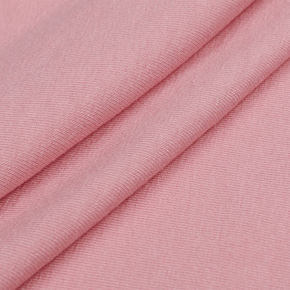 Ткань Вискоза трикотаж, 210г/м? 95% виск 5%лайк шир.185см арт.ШН-210955-59 цв.пралине (31414) рул.50-75м (1кг-2,5м)