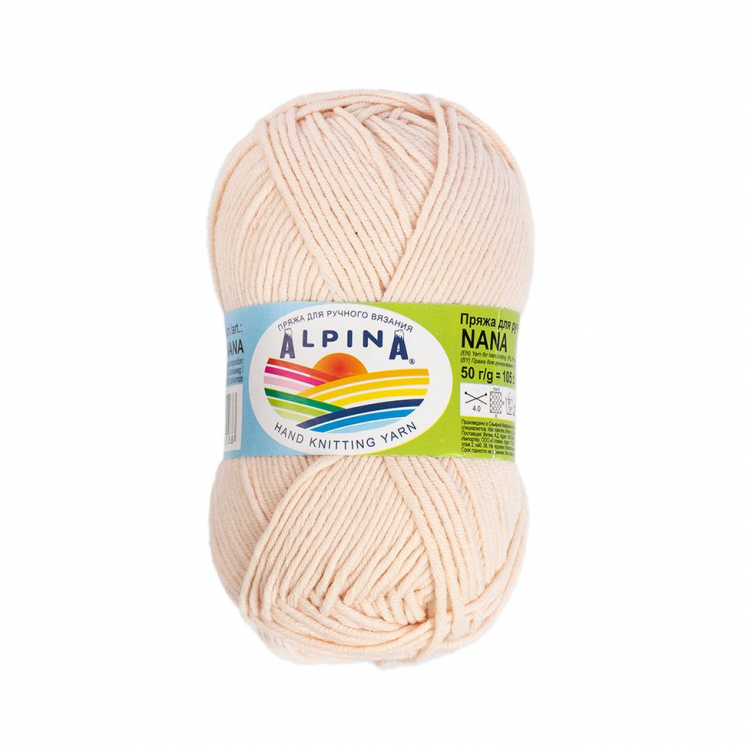Пряжа ALPINA NANA (70% хлопок, 30% полиамид) 10х50г/105м цв.18 розово-бежевый