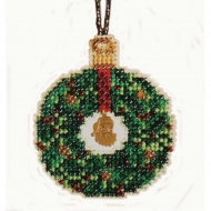 Набор для вышивания бисером MILL HILL Изумрудный венок 5х6 см