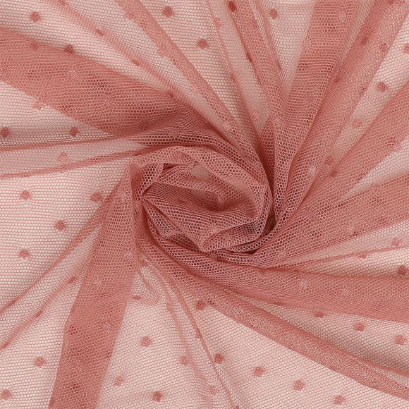 Сетка эластичная Мушка KRUZHEVO арт.TBY.00128 ш.160см цв.04(17-1514) сухая роза уп.20м Сетка эластичная Мушка KRUZHEVO арт.TBY.00128 ш.160см цв.04(17-1514) сухая роза уп.20м