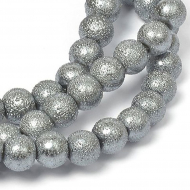 Бусины стеклянные TESОRO  арт.TS-GB23  цв.36 т.синий 10 мм, in ?1 мм 84см (90 ±3 бусины)