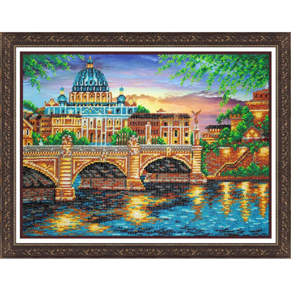 Набор для вышивания бисером ПАУТИНКА арт.Б-1488 Рим 38х28 см