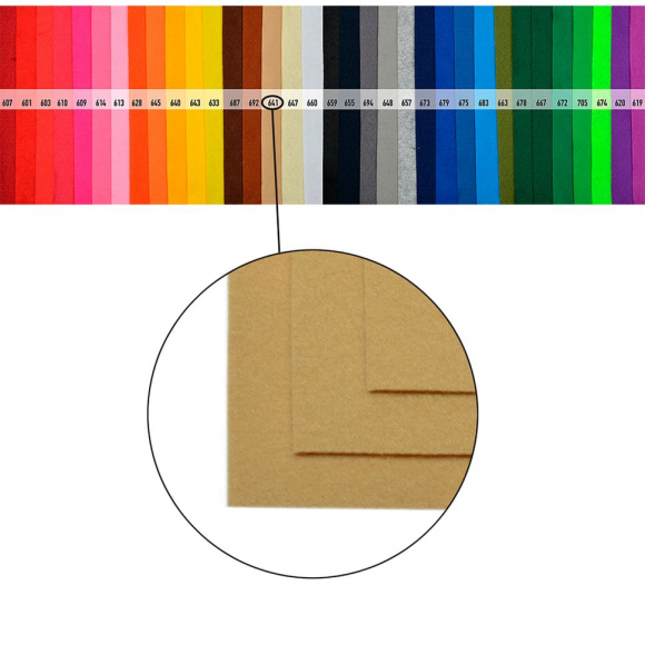 Фетр листовой жесткий Magic 4 Hobby 1мм 20х30см арт.FLT-H1 уп.10 листов цв.641 св.бежевый