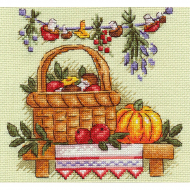 Набор для вышивания PANNA арт. N-0873 Грибное лукошко 17х17 см