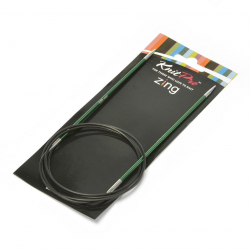 47155 Knit Pro Спицы круговые для вязания Zing 3мм/100см, алюминий