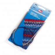 211234 PRYM Спицы круговые для вязания с гибкой черной леской 3мм 80см алюминий уп.1шт