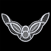 Кружевная вставка арт.TR.1292 220х120мм цв.1 белый уп.10шт