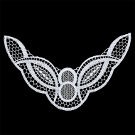 Кружевная вставка арт.TR.1292 220х120мм цв.1 белый уп.10шт