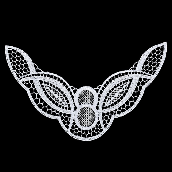 Кружевная вставка арт.TR.1292 220х120мм цв.1 белый уп.10шт