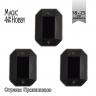 Стразы пришивные акриловые MAGIC 4 HOBBY арт.MG.AF.02 18x25 мм прямоугольник цв.11 черный уп.50 шт