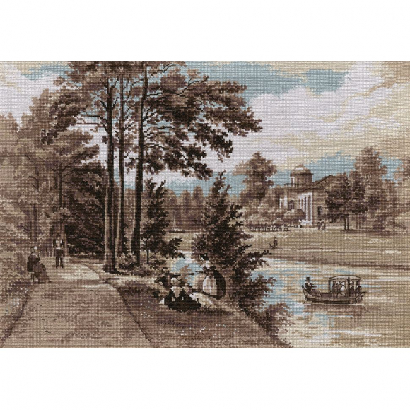 Набор для вышивания PANNA Золотая серия арт. PS-1417 Отдых на берегу реки 35,5х51 см