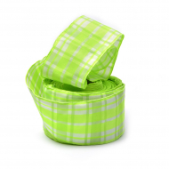 Лента шотландка 50мм арт. С3220Г17 рис.9218 цв. салатовый/белый уп. 25м