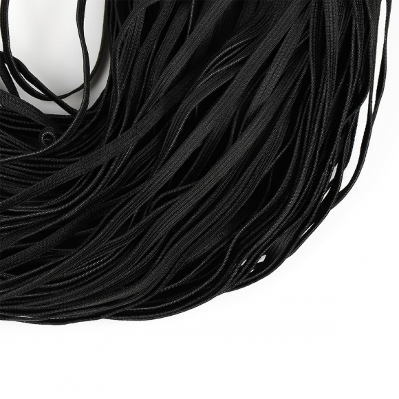 Резинка вязаная 3,9г арт.ТВ-006мм цв.черный бобина уп.200м
