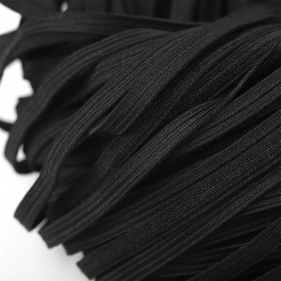 Резинка вязаная 3,9г арт.ТВ-006мм цв.черный бобина уп.200м