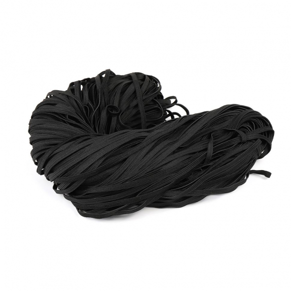 Резинка вязаная 3,9г арт.ТВ-006мм цв.черный бобина уп.200м