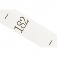 Размерники полиэстер 182 белый 10х25 мм ТВ в рул. 800 шт (20м)