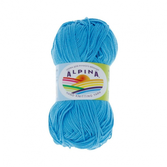 Пряжа ALPINA SATI (100% мерсеризованный хлопок) 10х50г/170м цв.115 яр.голубой