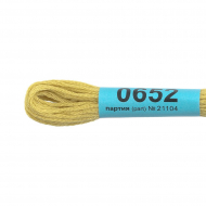 Нитки для вышивания Gamma мулине (0207-0819) 100% хлопок 24 x 8 м цв.0652 св.лимонный