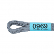 Нитки для вышивания Gamma мулине (0820-3070) 100% хлопок 24 x 8 м цв.0969 серый