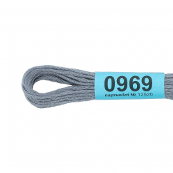 Нитки для вышивания Gamma мулине (0820-3070) 100% хлопок 24 x 8 м цв.0969 серый