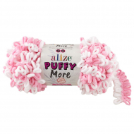 Пряжа для вязания Ализе Puffy More (100% микрополиэстер) 2х150г/11,5м цв.6267