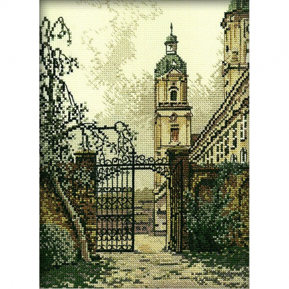 Набор для вышивания РТО арт.R169 Городская калитка 19х27см,Аида 14