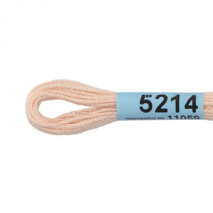 Нитки для вышивания Gamma мулине (3173-6115) 100% хлопок 24 x 8 м цв.5214 св.бежевый