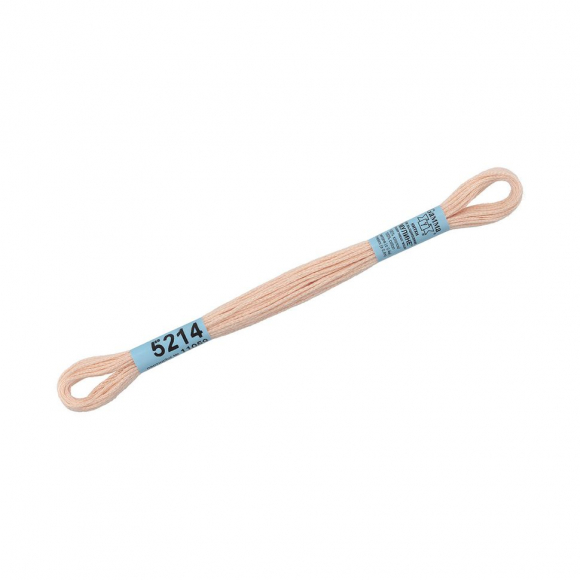 Нитки для вышивания Gamma мулине (3173-6115) 100% хлопок 24 x 8 м цв.5214 св.бежевый