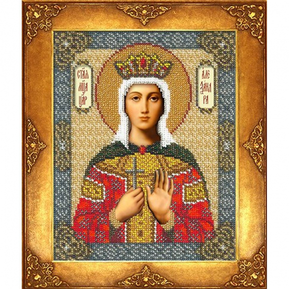 Набор для вышивания бисером РУССКАЯ ИСКУСНИЦА арт.357 БИ Св. Александра 18х22,5 см