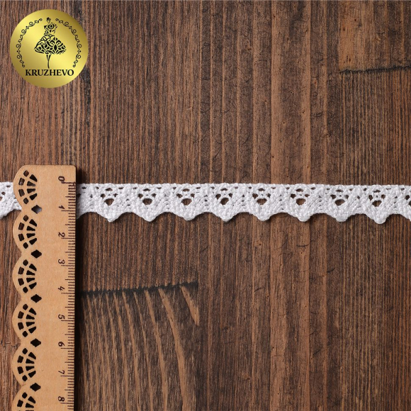 Тесьма вязаная KRUZHEVO 15мм TBY.5604 цв.02 белый уп.50м Тесьма вязаная KRUZHEVO 15мм TBY.5604 цв.02 белый уп.50м