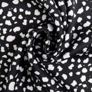 Ткань шелк Армани 90 г/м? 97% полиэстер, 3% спандекс шир.148 см арт.Р.39609.02 цв.02 черный рул.25м