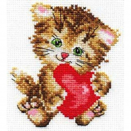 Набор для вышивания АЛИСА арт.0-61 Любимая киска 10х11 см