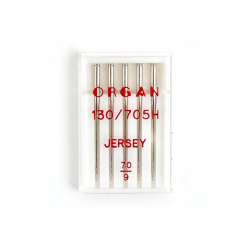 Иглы для бытовых швейных машин ORGAN джерси №70, уп.5 игл